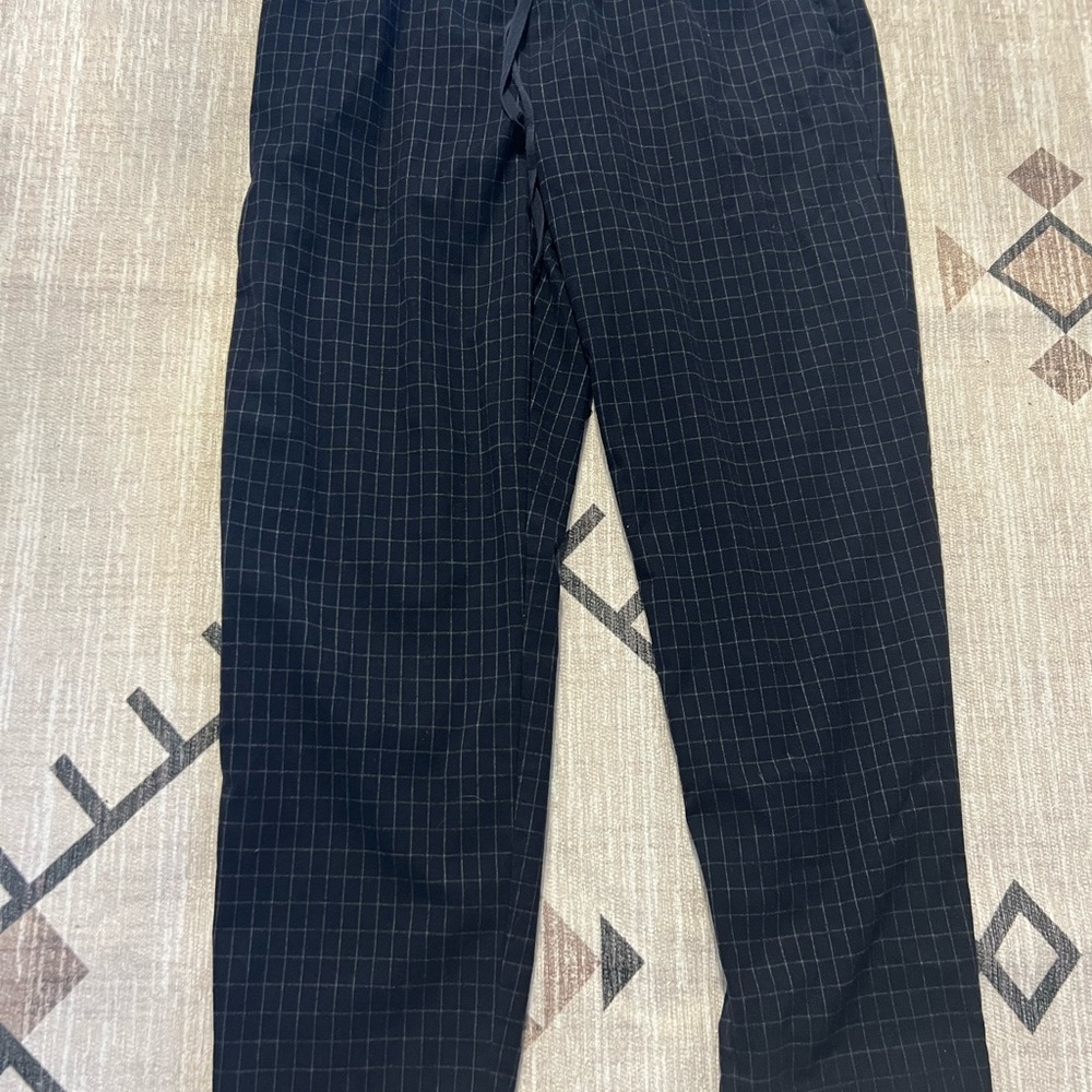 Navy Checkered Pants